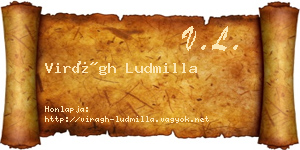 Virágh Ludmilla névjegykártya